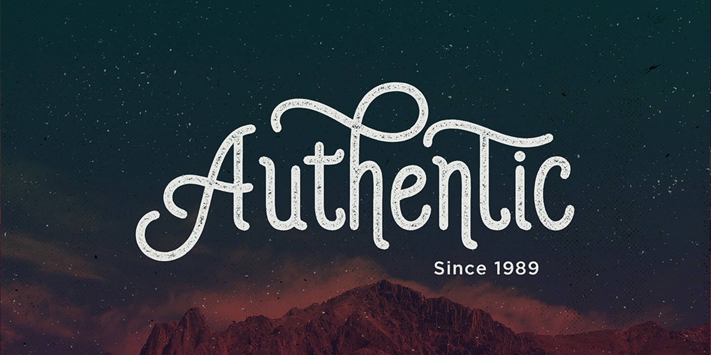 Beispiel einer Auther Regular-Schriftart